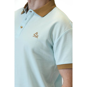 Moss Moca Light Blue Polo Shirt