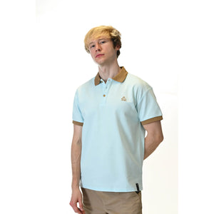 Moss Moca Light Blue Polo Shirt