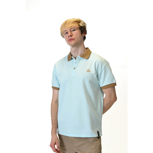Moss Moca Light Blue Polo Shirt