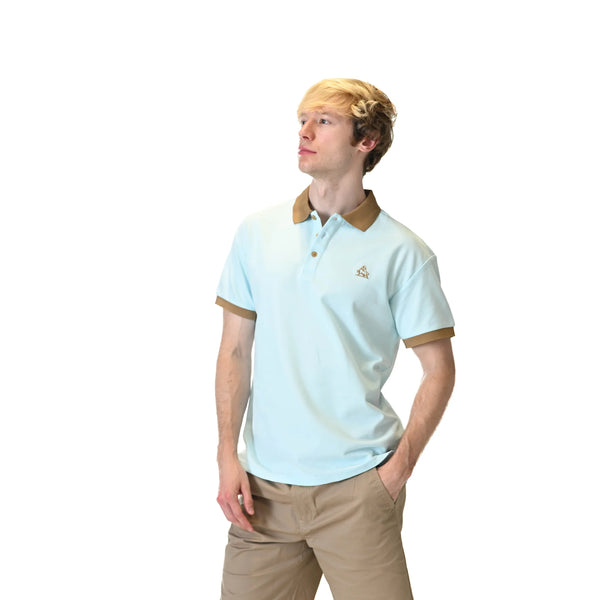Moss Moca Light Blue Polo Shirt