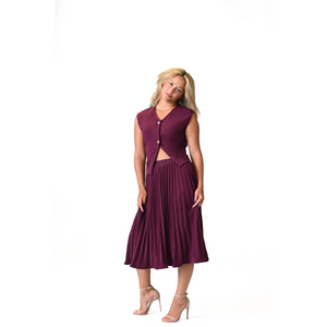 LA ROUGE PLEATED SET