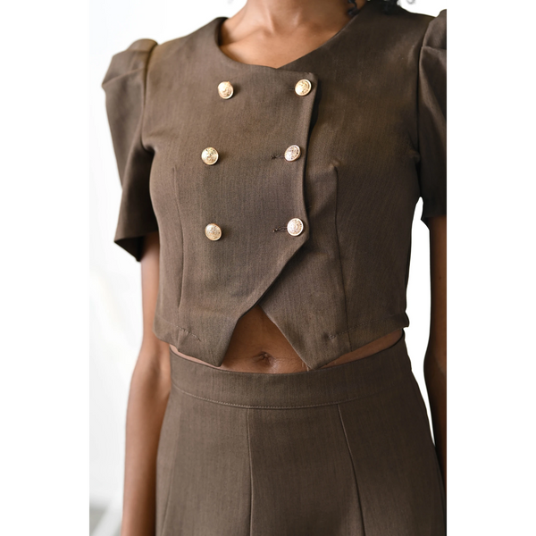 OCTAVIA CROP & CINCH SKIRT SET